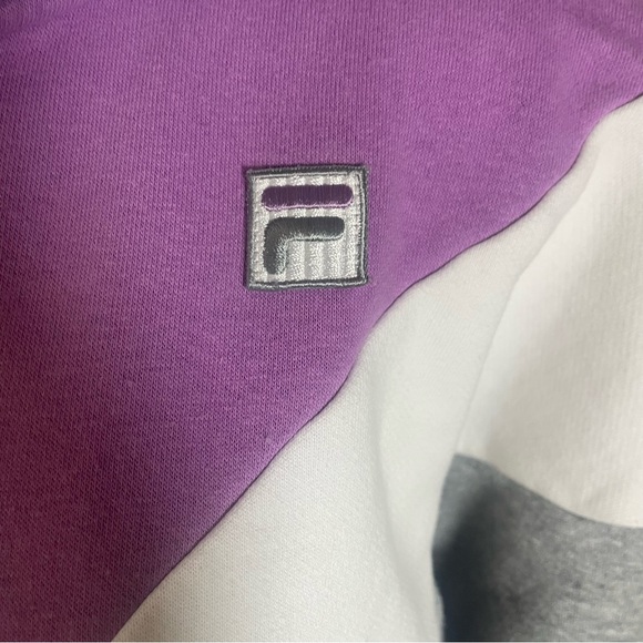 FILA Chevron Quarter Zip Pullover Sweatshirt XL - Picture 5 of 7